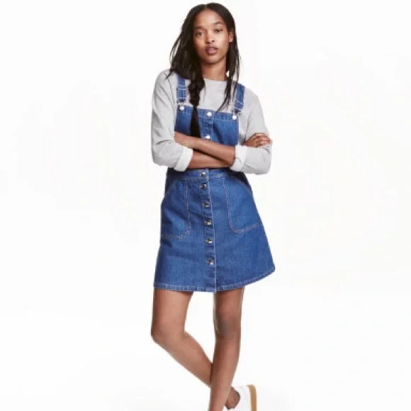 H&M | Dresses | Hm Denim Overall Dress | Poshmark